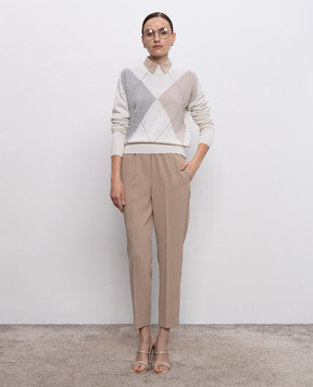 Peserico Beige silk blouse A0665407325