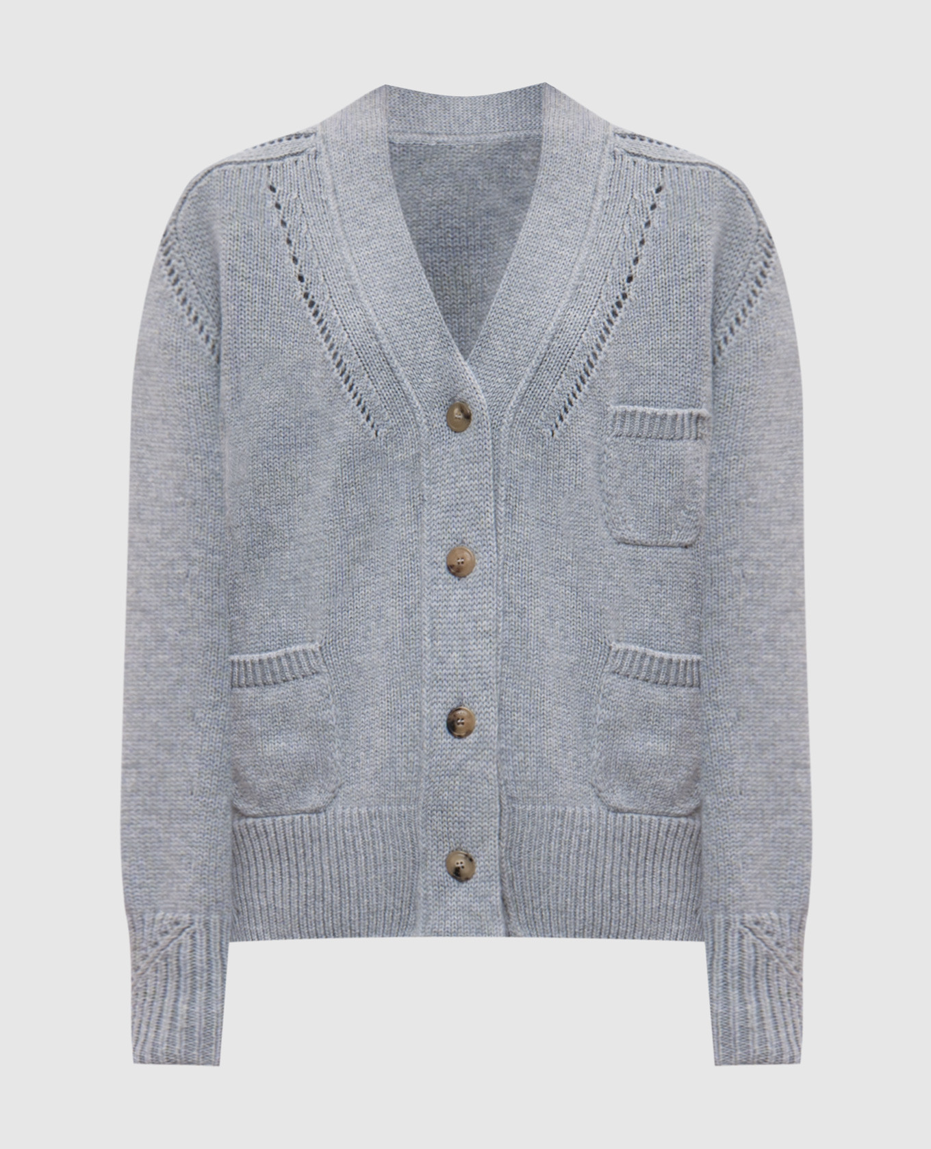 

Gray cashmere cardigan Ermanno Scervino, Grey