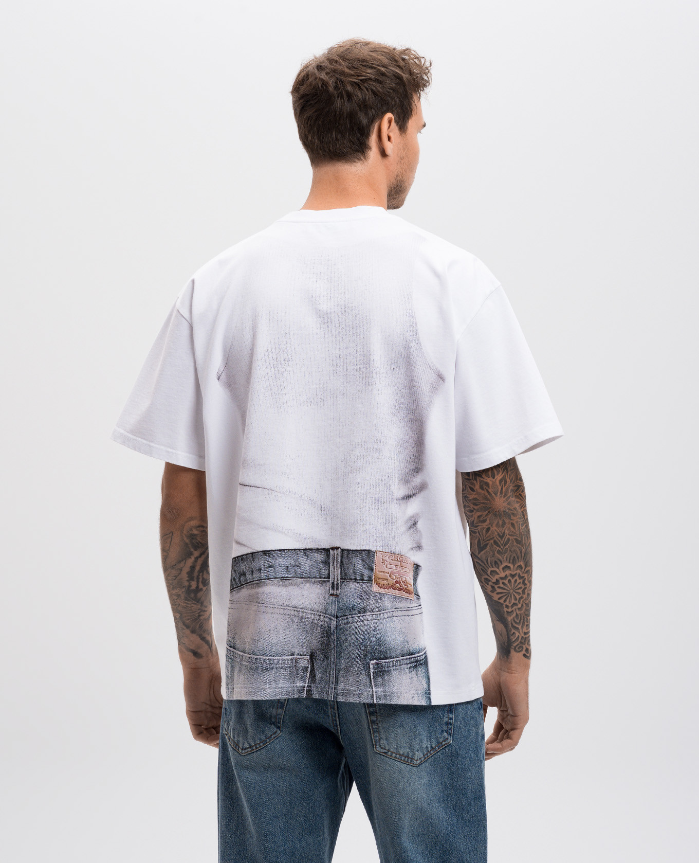 White T-shirt TROMPE L'OEIL Y Project 4