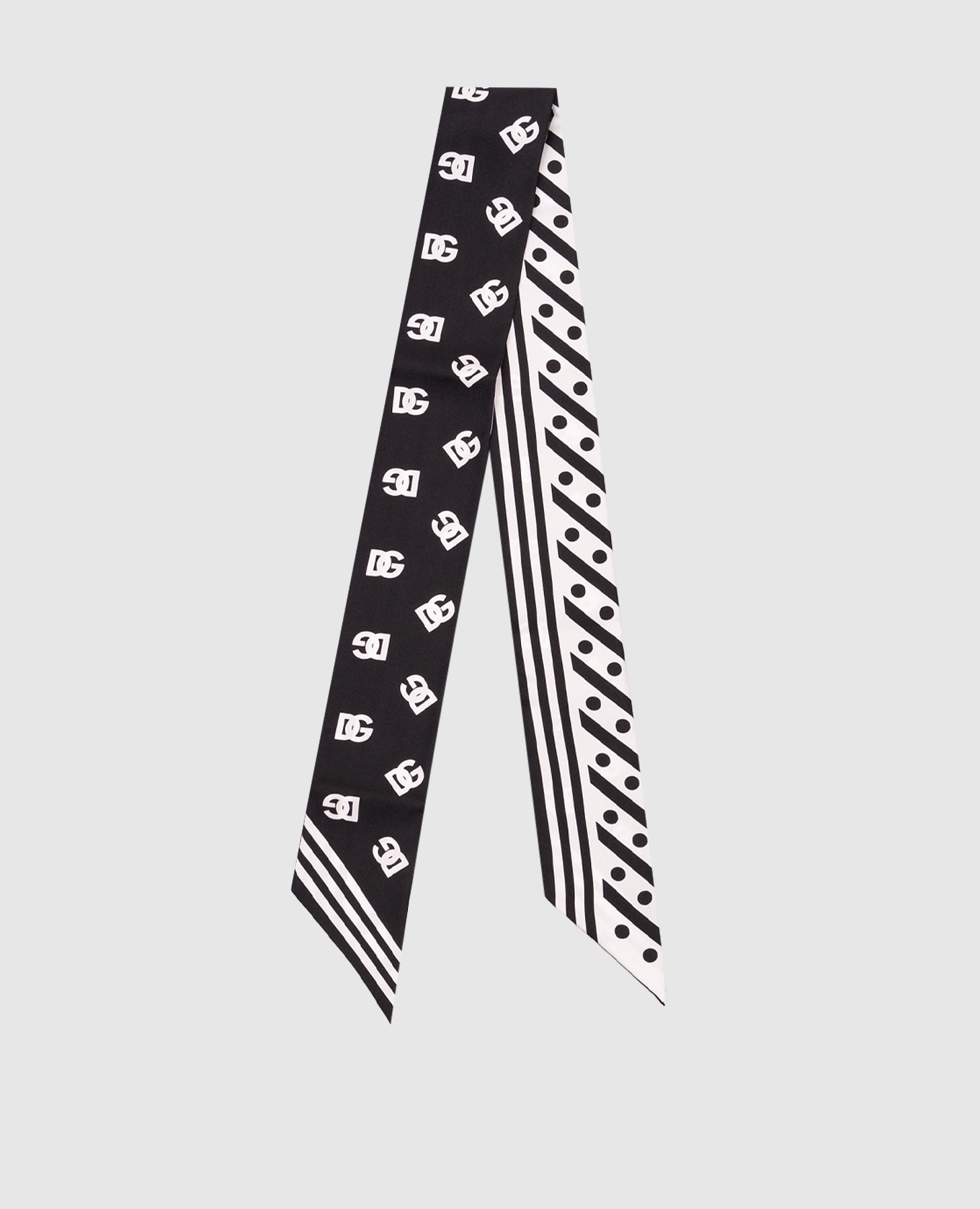 

Black logo-printed silk twill ribbon Dolce&Gabbana