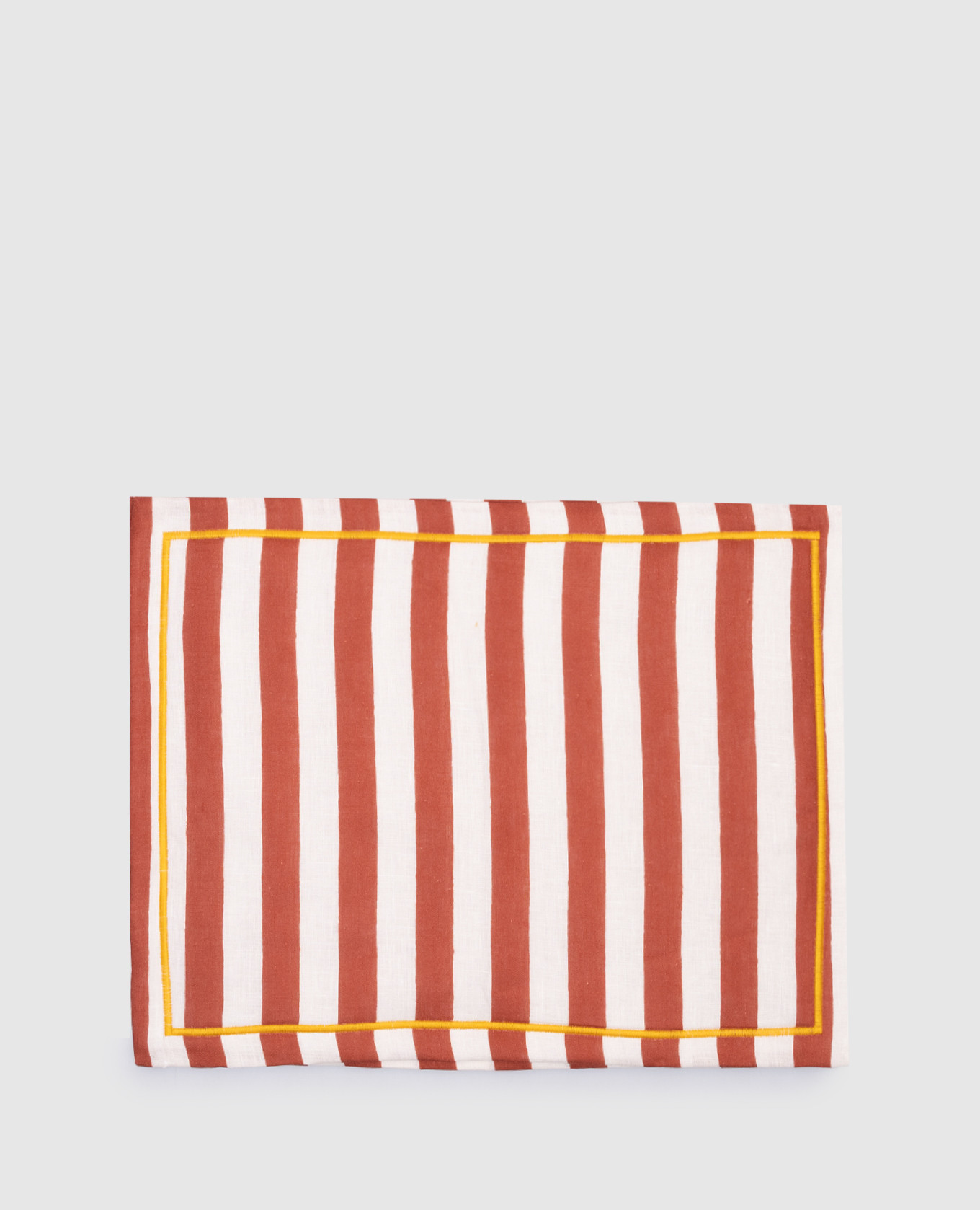 

A set of red striped linen table mats La DoubleJ, Burgundy