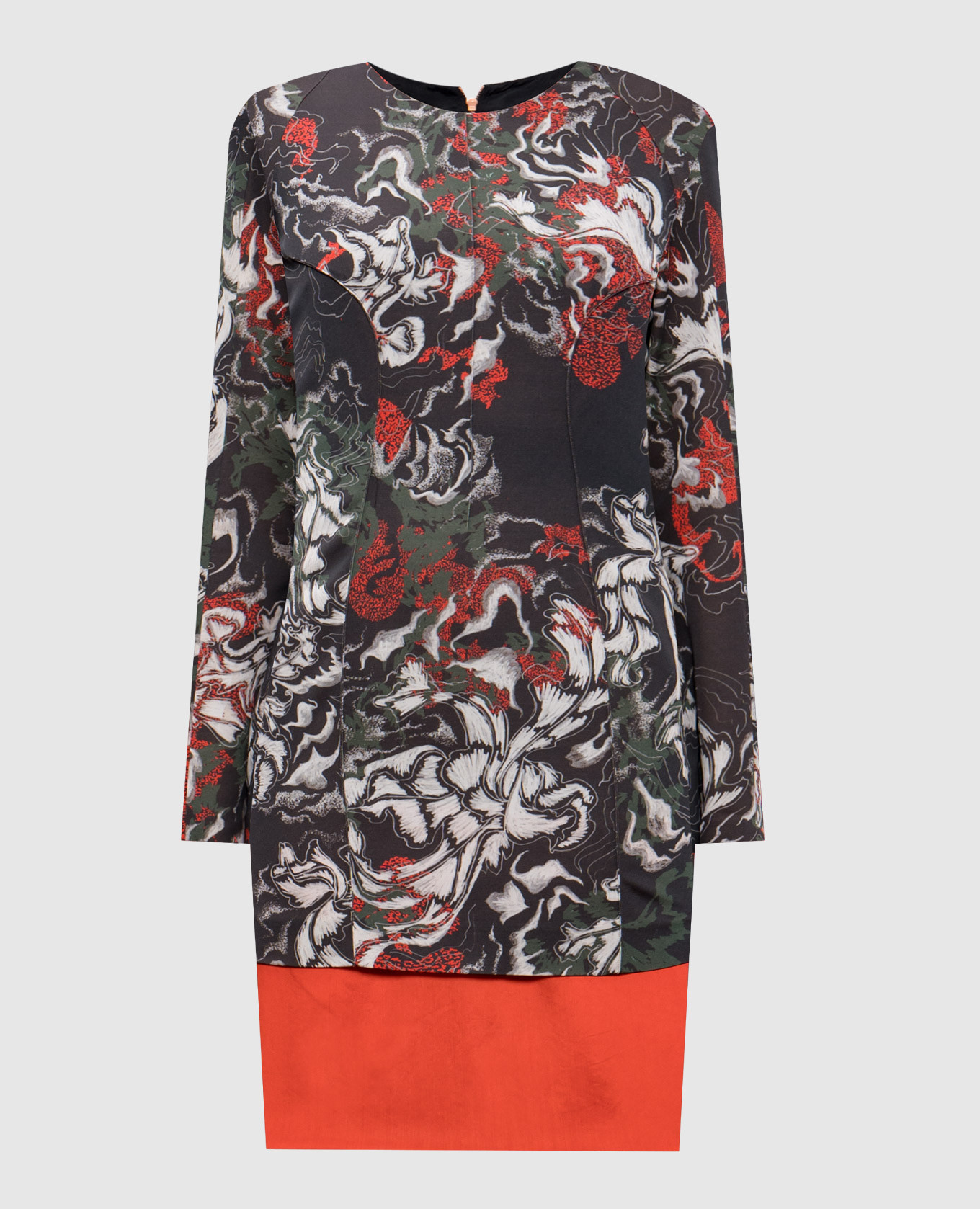 

Gray mini dress with wool double construction Cedric Charlier, Серый