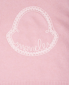 Moncler ENFANT Baby pink wool and cashmere jumper with logo J29549C00003M4281810