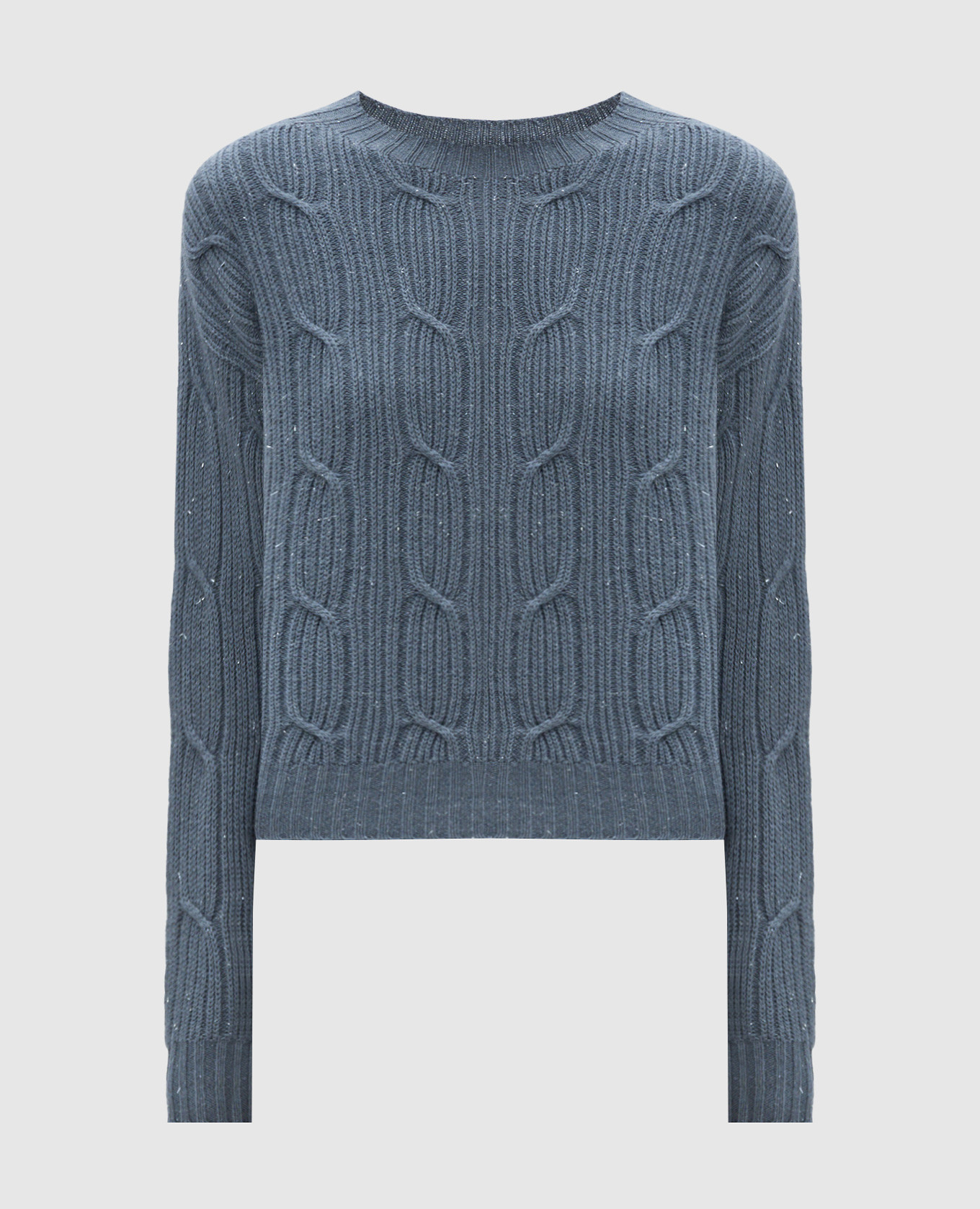 

Gray jumper in wool, silk and cashmere with lurex Peserico, Grey