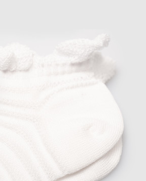 RiminiVeste Children's white socks Ciocca in a woven pattern 4556