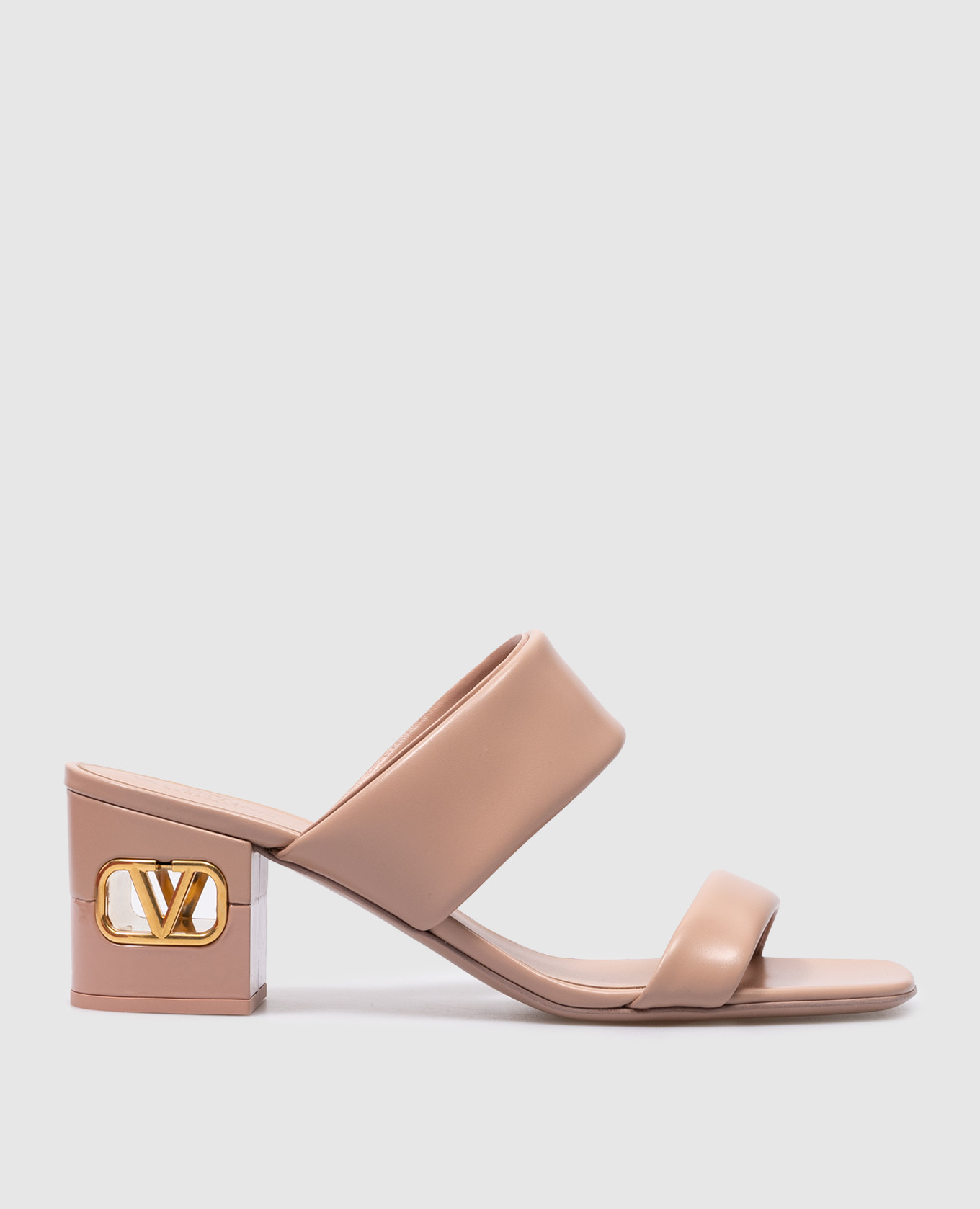 

VLogo beige leather mules Valentino