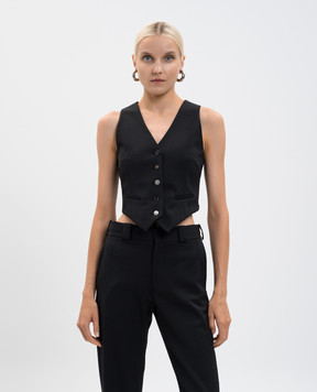 Vetements Black wool vest WH76TG200B