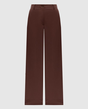 Enrico Mandelli Brown CANNES wool trousers CANNES4531