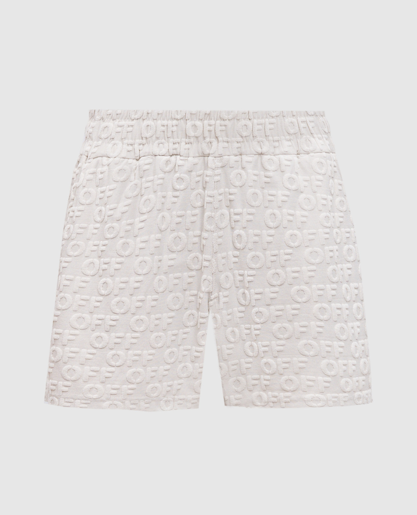 Beige shorts with logo pattern Off-White