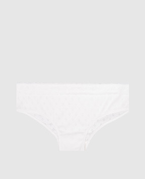 Story Loris White panties with patterned lace 36947