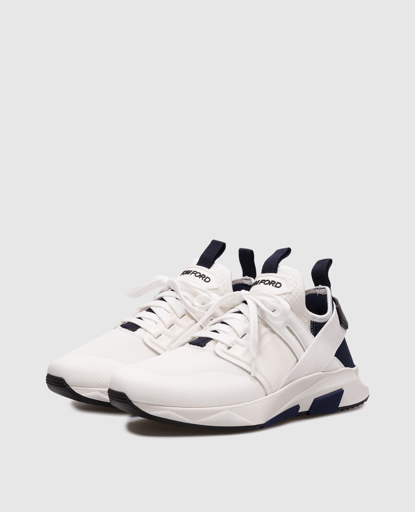 

White JAGO sneakers with logo Tom Ford