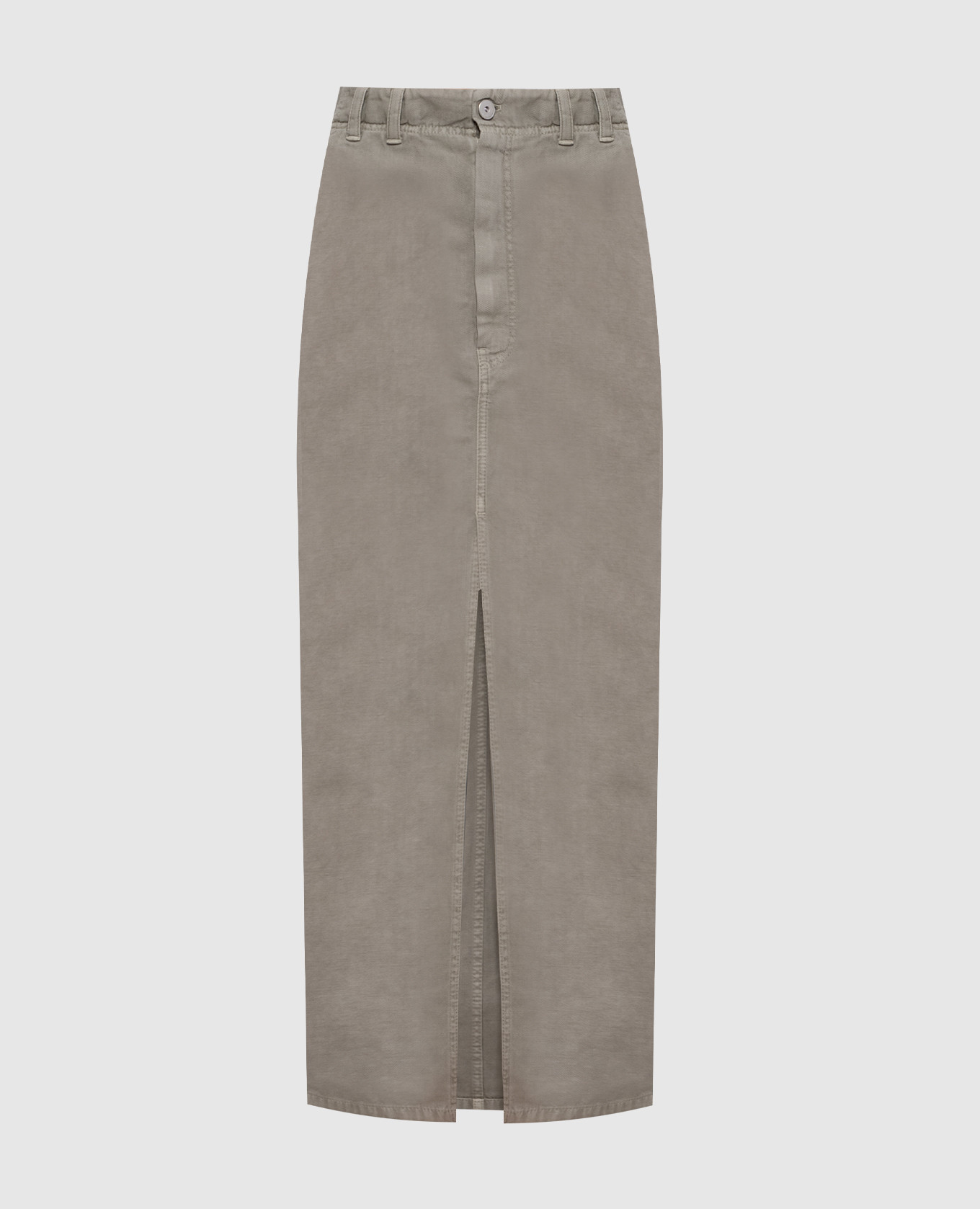 

Green Chino denim skirt with linen Brunello Cucinelli