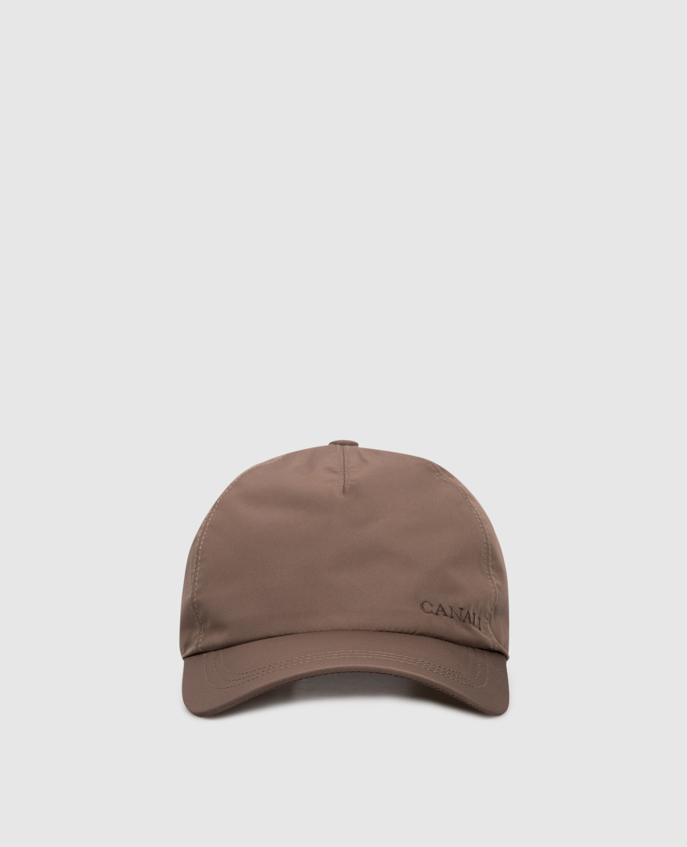 

Brown cap with logo Canali