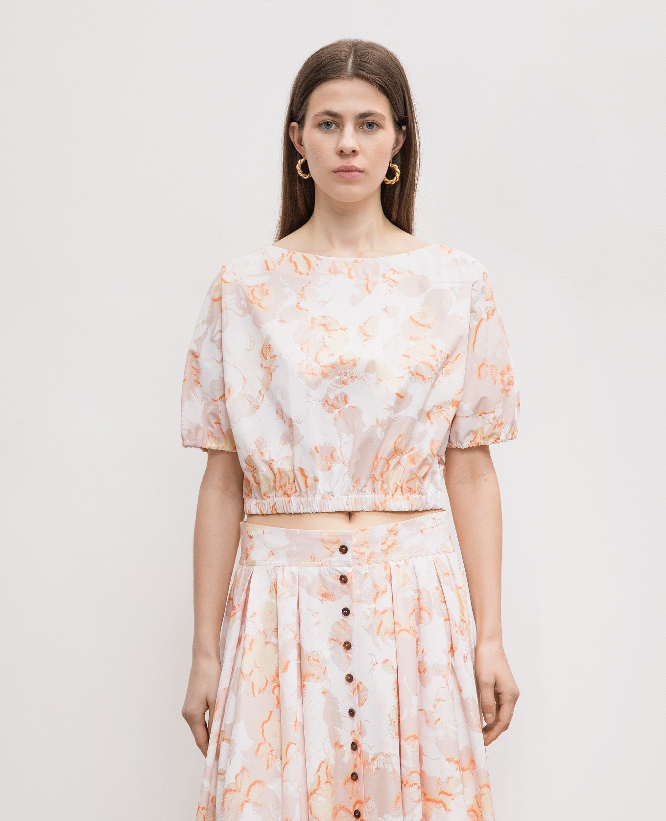 

Beige top with floral print Philosophy di Lorenzo Serafini