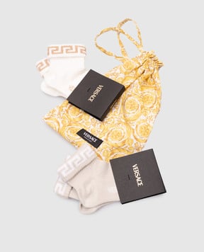 Versace Greca children's socks set 10209451A15238