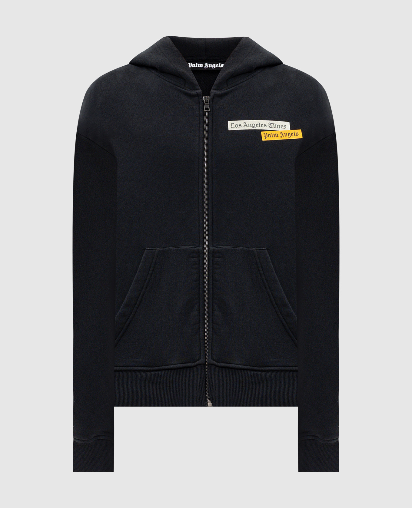 

Black insulated sports jacket with logo print Palm Angels