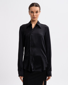 Ann Demeulemeester Carole black silk blouse B0012437FA134