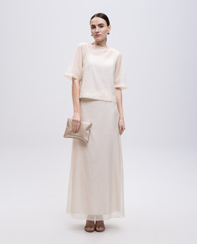 Peserico Beige blouse with silk E0644908438