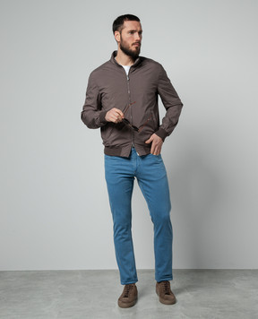 Enrico Mandelli Blue jeans with logo 0MIAMI5153