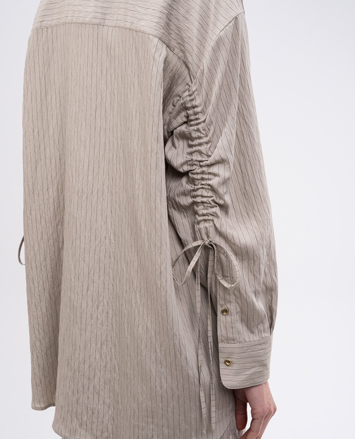Beige Keanu striped shirt DARKPARK 5