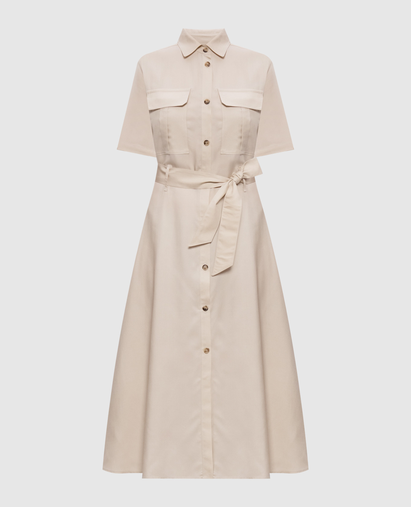 

Beige shirt dress with belt Woolrich