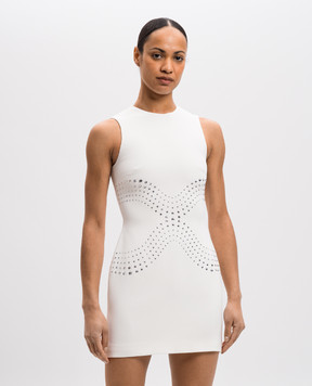 David Koma White mini dress with crystals AW24DK68DA