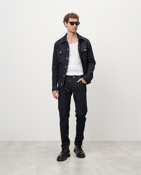 Dolce&Gabbana Blue denim jacket with logo patch G9VZ8DG8LE7