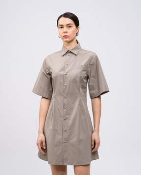 Ami Paris Beige shirt dress with emblem FDR162CO0076