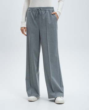 Twinset Gray pants with logo 242AP2430
