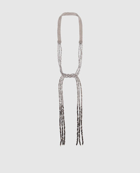 Peserico Gray necklace with monil chain S35492C0CC711