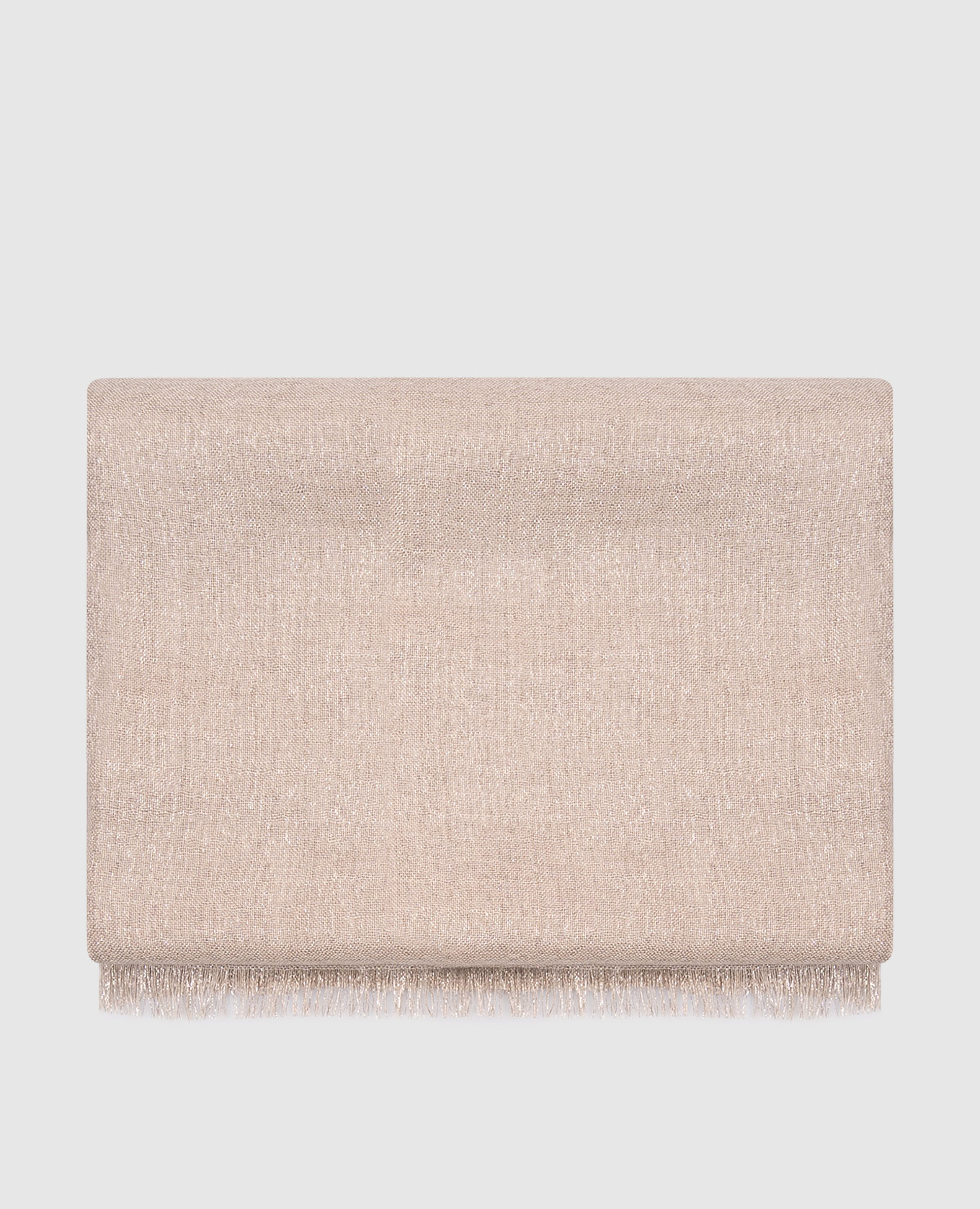 

Beige stole with cashmere and silk with lurex Brunello Cucinelli