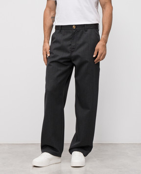 Versace Gray wool pants 10207031A12648