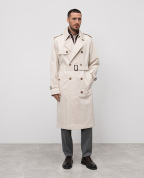 Enrico Mandelli Beige double-breasted trench coat 1T566A5649