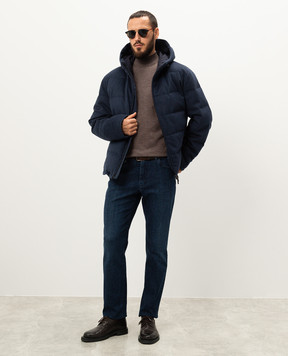 COLOMBO Blue cashmere down jacket GB00213M9077250