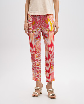 Roberto Cavalli Red silk pants XPT205SQA48