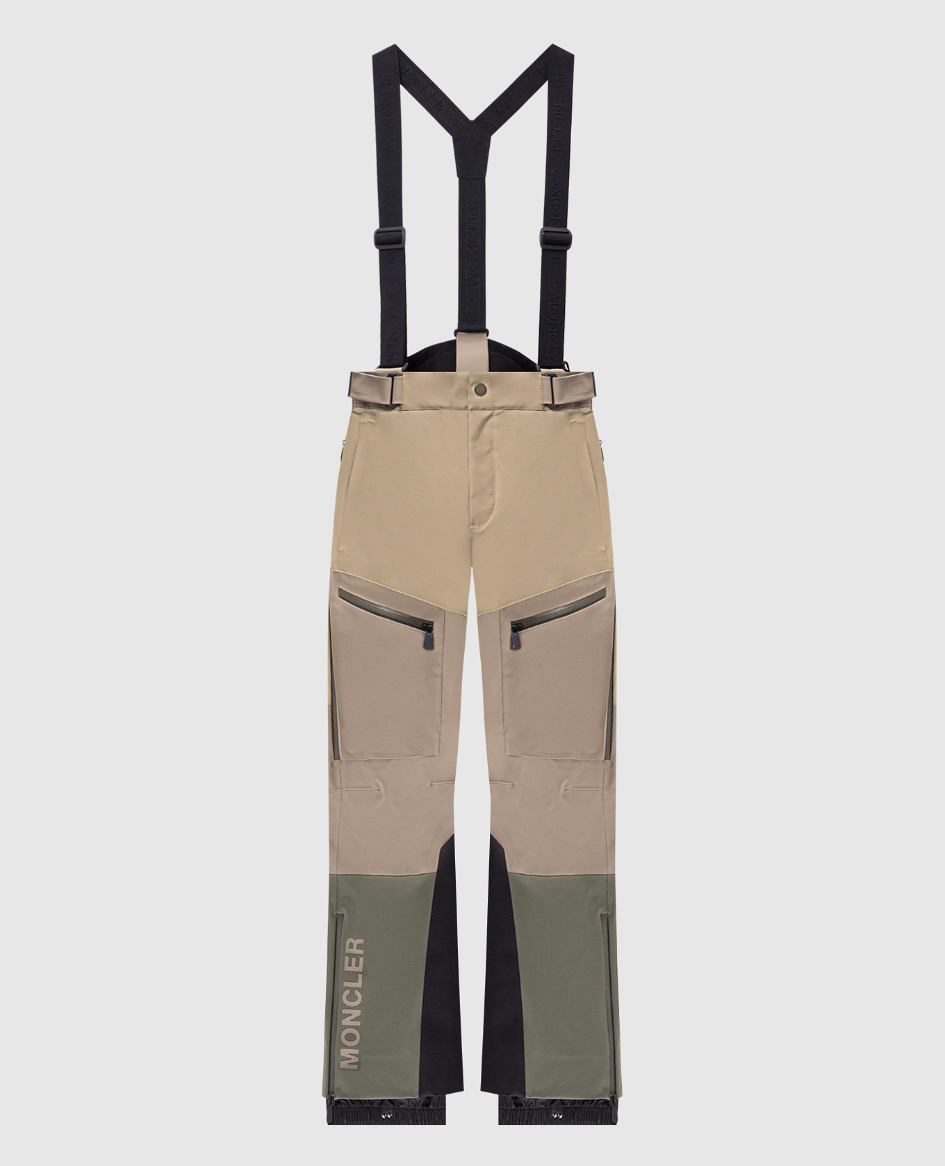 

Green ski pants with logo Moncler Grenoble