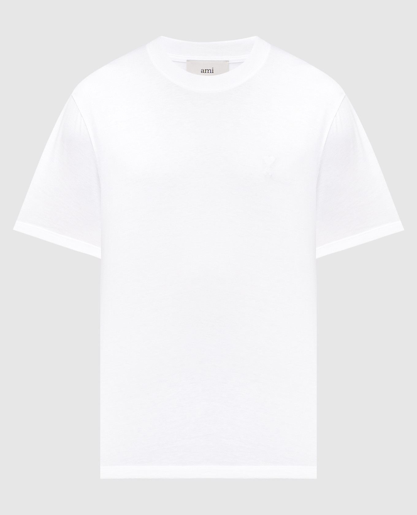 

White T-shirt with embroidered Ami de Coeur emblem Ami Paris