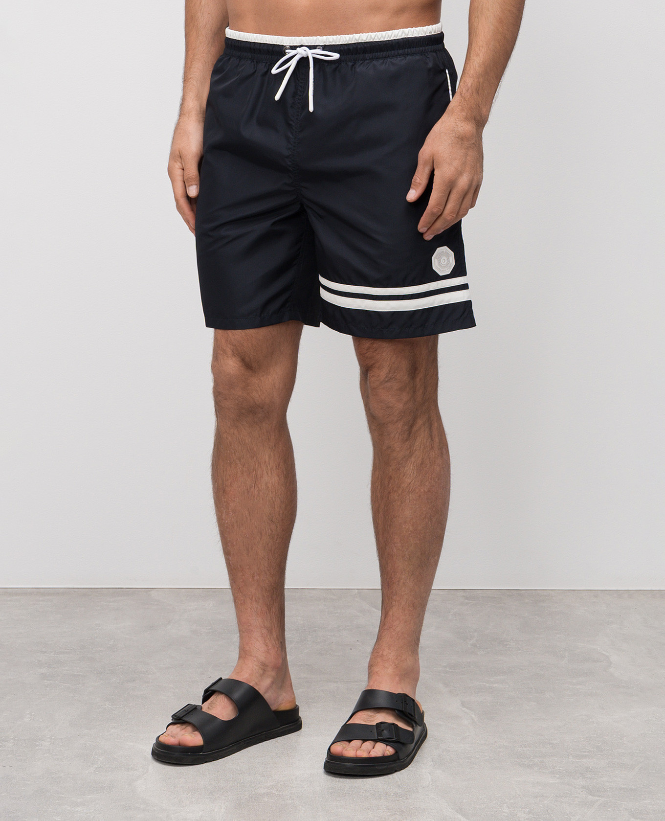 

Black swim shorts with logo Stefano Ricci