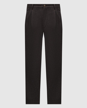 Brunello Cucinelli Brown wool pants M038PS2480