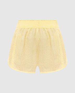 Ermanno Scervino Yellow linen shorts D464P300NZM