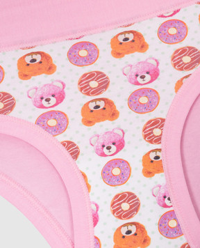 RiminiVeste Baby pink Emy Bimba panties with bear print B2853