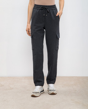 Peserico Gray cargo pants P04890J002347