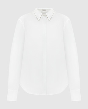 Brunello Cucinelli White shirt with monil chain MP091MA606