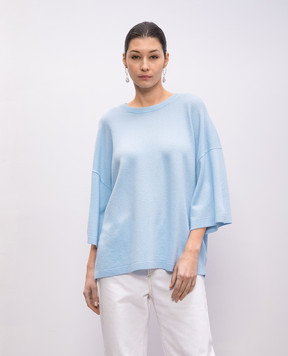 Allude Blue cashmere and wool top 25217051