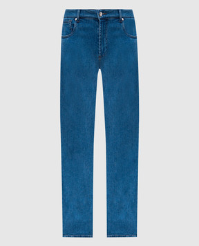 Enrico Mandelli Blue jeans with logo patch 0MIAMI5259