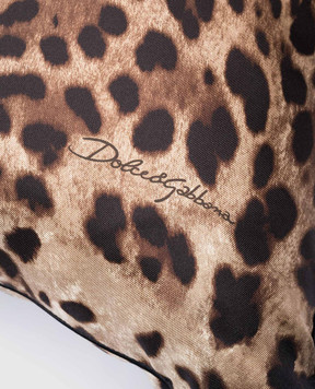 Dolce&Gabbana Brown silk pillow in leopard print TCE002TCAF9