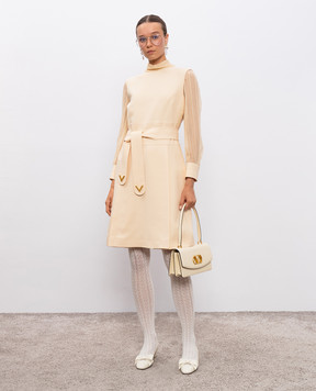 Valentino Beige wool and silk dress 7B3VAG301CF