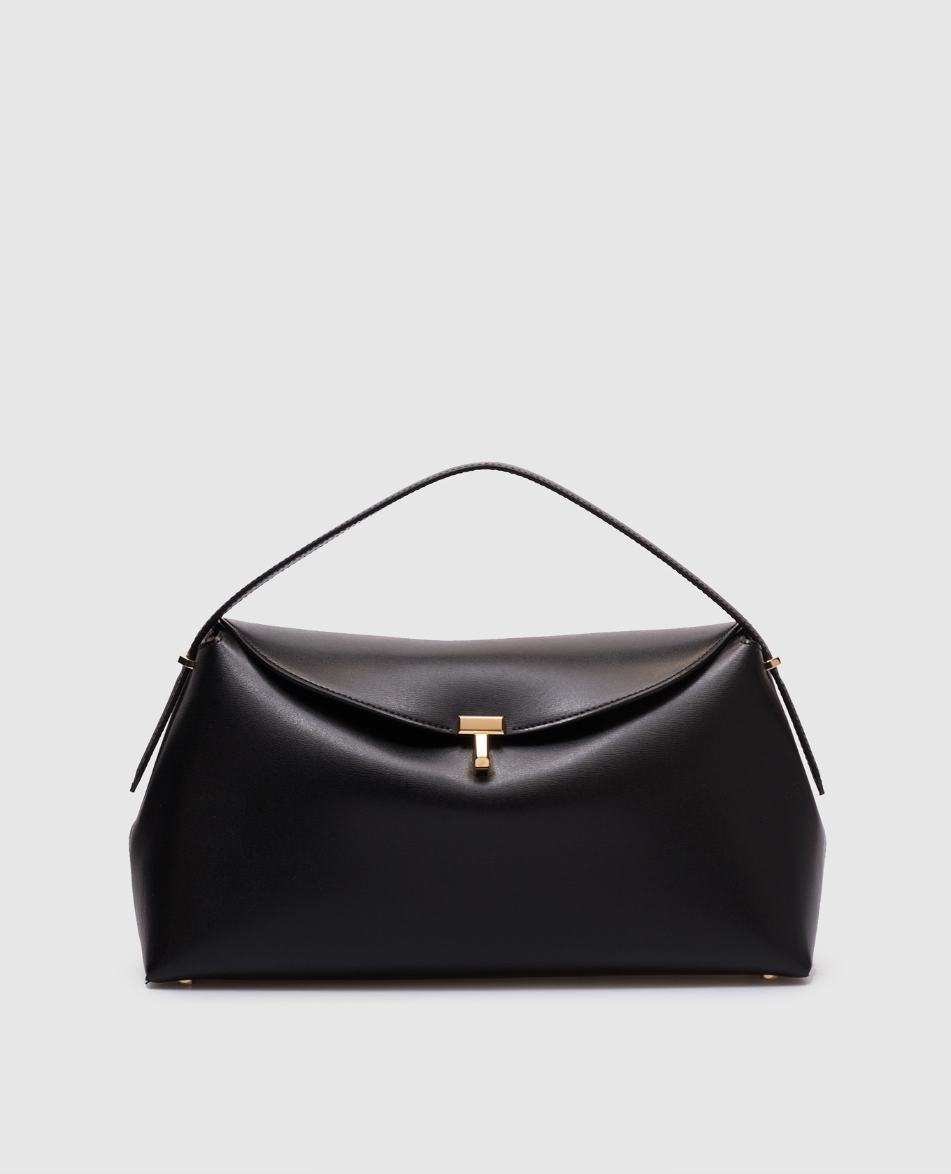 

Black leather T-Lock bag Toteme