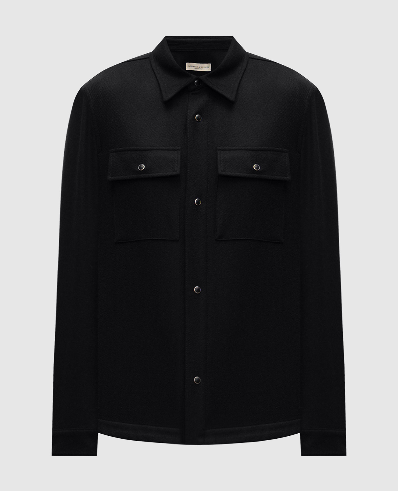Black wool and cashmere shirt Cashmere&Whiskey