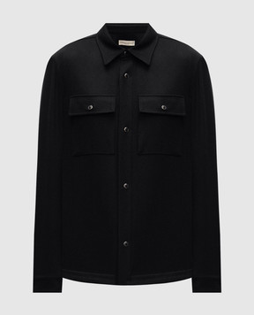 Cashmere&Whiskey Black wool and cashmere shirt 07687R0497